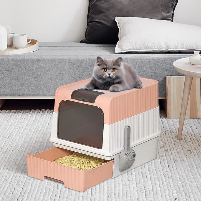 Comparer les prix de Bac à litière - XUANYU - XXL - Couvercle - Entrée par le haut - Anti odeur