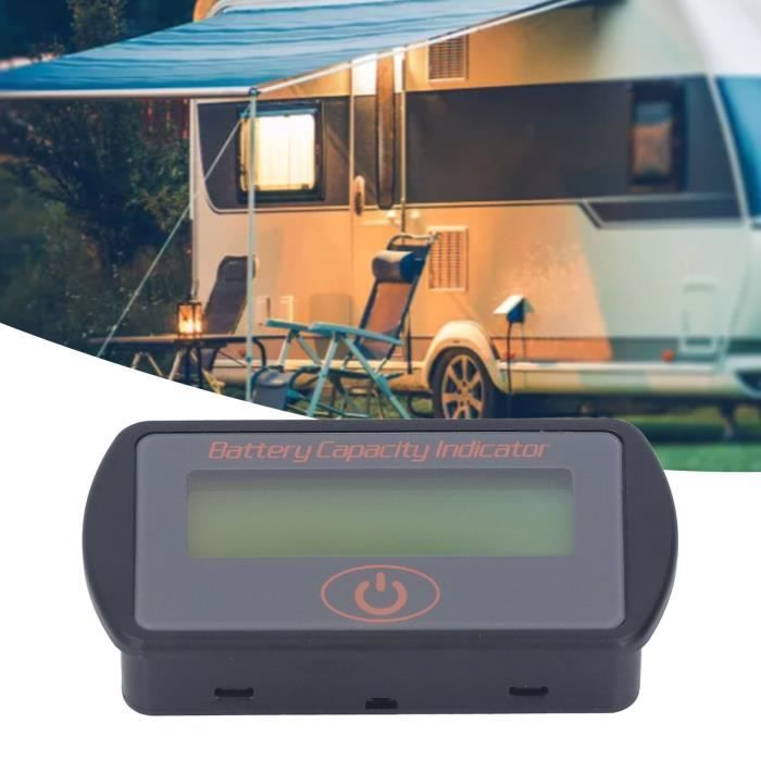 Indicateur Capacité Batterie Numérique 12V-84V - Pour Batteries Plomb Et Lithium - Avec Alarme - Écran LCD Blanc - 4