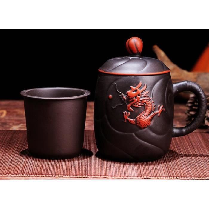 Tasse à Thé Intelligente Inclinée En Céramique - Lazy Cup Semi-Automatique Avec Filtre, Élégante Et Pratique