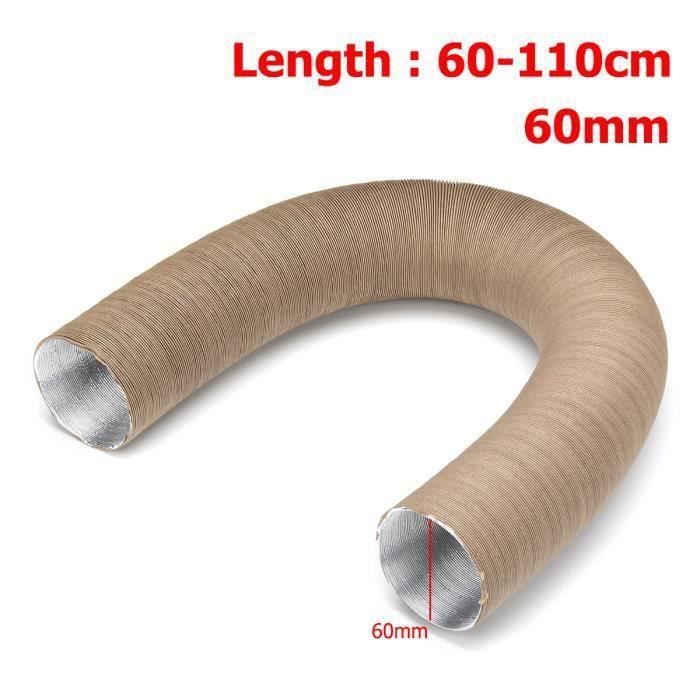 Gaine De Chauffage Isolante 60 Mm Jaune - Conduit D'Air Chaud/Froid Pour Webasto Dometic 60-110 Cm