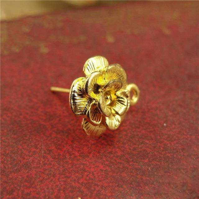 Boucles D'oreilles Vintage Faites Main En Métal Et Pierre Naturelle - élégance Bohème