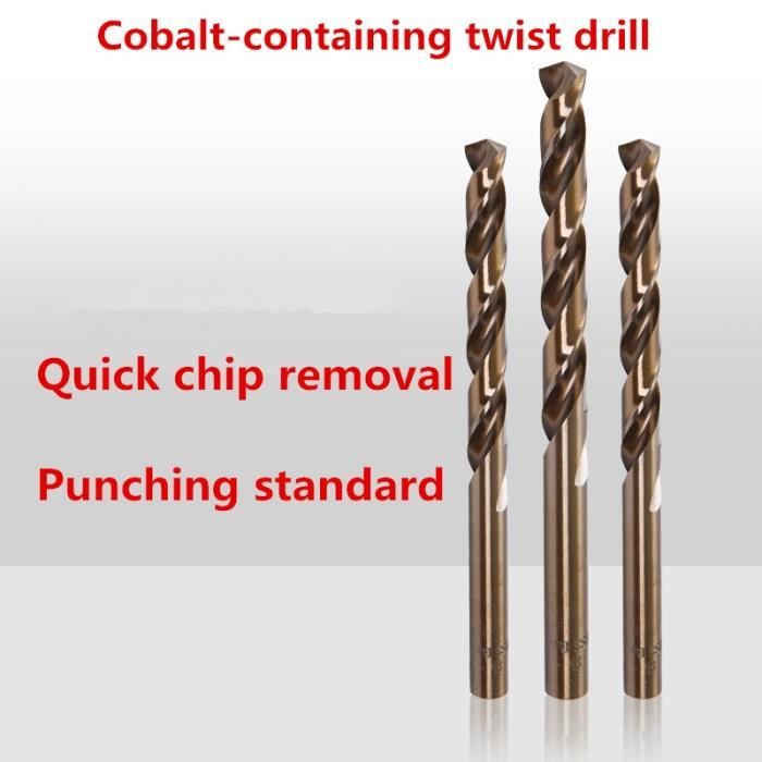 Foret Hélicoïdal HSS M35 Revêtu Titane - Tige Hexagonale 1/4", Diamètre 9.2 Mm, Longueur Totale 125 Mm