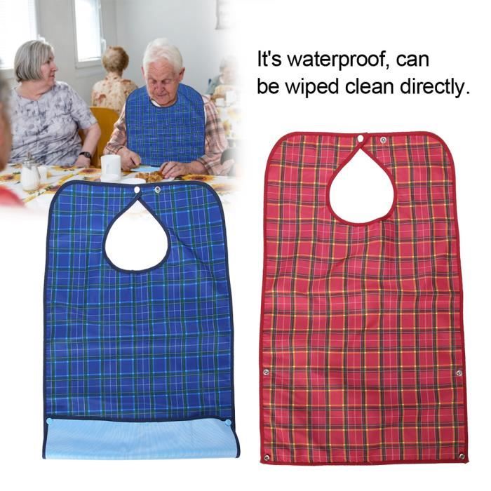 Bleu Bavoir impermeable pour adulte handicape Protection vetement Tablier 45x75cm HB017 Cdiscount Puericulture Eveil bebe