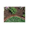 Bordure de jardin flexible en caoutchouc recyclé - JANY FRANCE - L 1,22 m - Marron-1