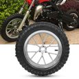 ZJCHAO Roue de moto Roue de pneu avant arrière de moto de 12,5 x 2,75 pouces avec jante pour Coolster 49cc 2 temps Mini Dirt Bike-1