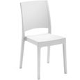 Chaise de jardin FLORA ARETA - Blanc - Lot de 4 - 52 x 46 x H 86 cm - Utilisation domestique et collective-1