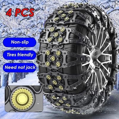 Chaînes à Neige Universelles 10 Pièces - Pour Pneus Largeur 145-295 Mm, Antidérapantes, Réutilisables