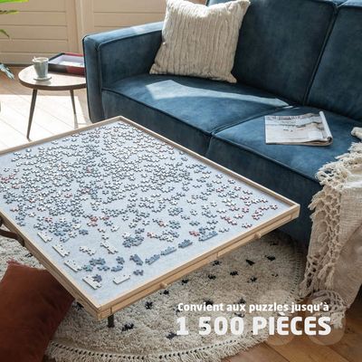 Plateau de Puzzle pour 1500 pièces Brend - Rangement Jigsaw avec 6 Tiroirs - Planche de Puzzle - Couvercle Protecteur - Plateau de Puzzle en Bois - Table Portable - Jusqu'à 1500 pièces Plateau de Puzzle pour 1500 pièces Brend - Rangement Jigsaw avec 6 Tiroirs - Planche de Puzzle - Couvercle Protecteur - Plateau de Puzzle en Bois - Table Portable - Jusqu'à 1500 pièces