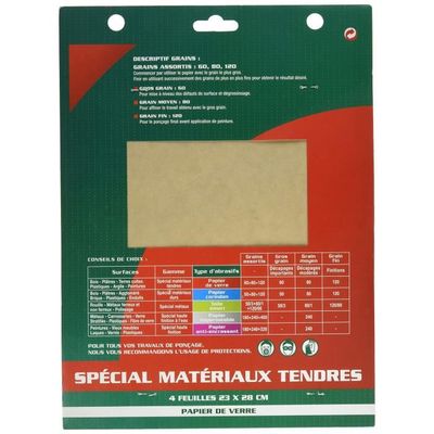 Lot de papier de verre Primex Flexiback | 120 320 600 1200g