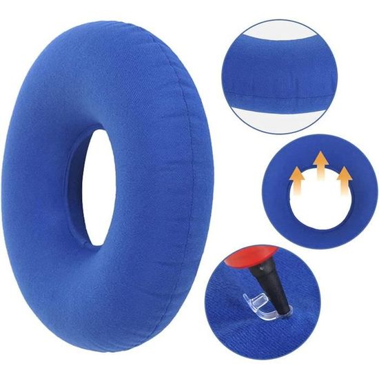 Coussin Assise Gonflable en Anneau 38cm Rond Bouee Coccyx Donut Coussin  Hémorroïdes Bleu Coussin de Siège Gonflable pour Inflammatio - Cdiscount  Jardin