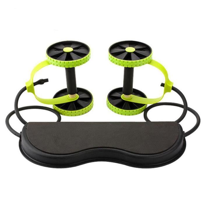 Roue Abdominale 6 En 1 Avec Accessoires Fitness - Bande, Corde à Sauter, Pompes, Pour Maison