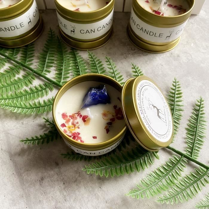 9 Boîtes En Métal Pour Bougies - Mini Pots à Thé, Café Ou Rangement Créatif, Blanc - 5