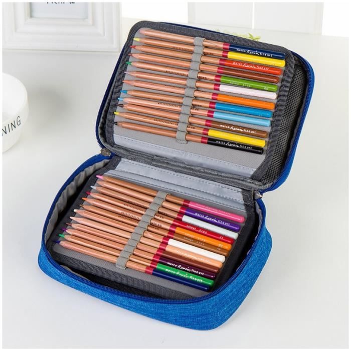 Trousse à Crayons Et Porte-Clés Fleurs - Lot De 2 Trousse + 2 Porte-Clés - Tissu Coton - 20x7x8 Cm - 8