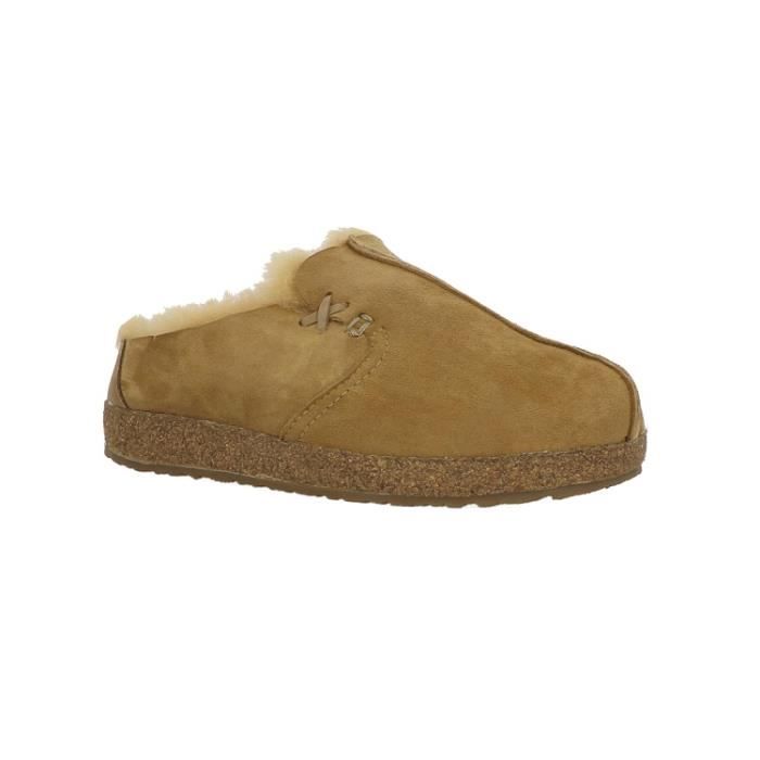 Chaussons Femme HAFLINGER SASKATCHEW Marron Talon plat 3cm