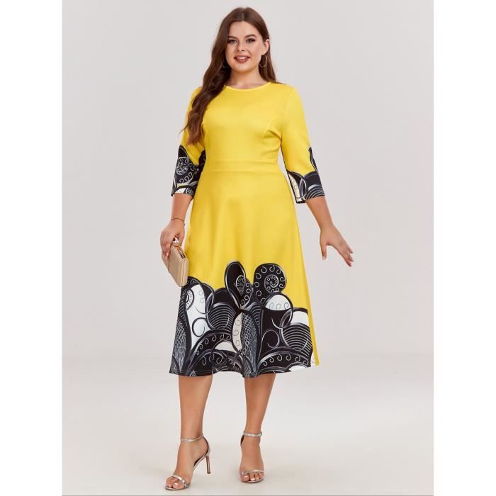 Robe best sale trapeze jaune