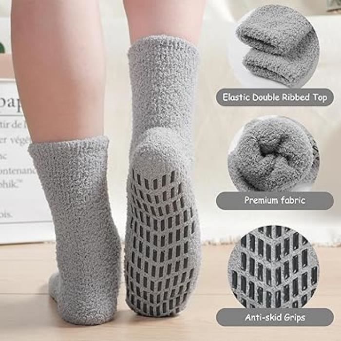 Lot de 5 paires de chaussettes thermiques moelleuses pour homme En polaire epaisse et antiderapante Pour la maison et le sommeil black Cdiscount Pret a Porter