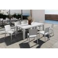Chaise de jardin FLORA ARETA - Blanc - Lot de 4 - 52 x 46 x H 86 cm - Utilisation domestique et collective-2