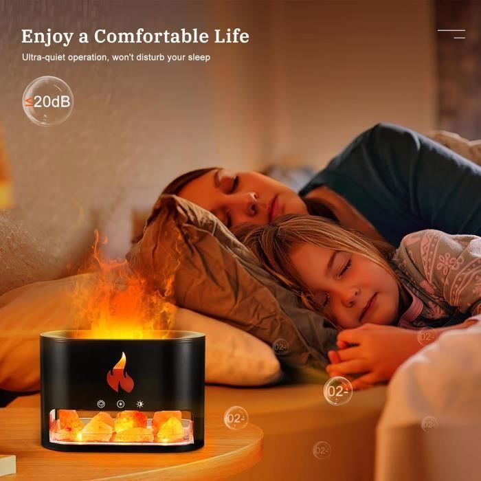 Diffuseur Huiles Essentielles 2en1 Avec Lampe 3D - Grande Capacité 880ml - Bois Et Plastique