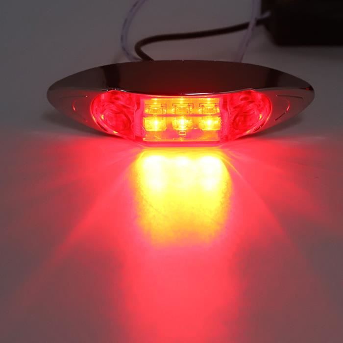 Akozon Lumière LED de camion 10pcs Feu de Gabarit Latéral 3LED Lampe  Piranha Antipoussière Étanche pour Camion Remorque(Rouge ) - Cdiscount Auto