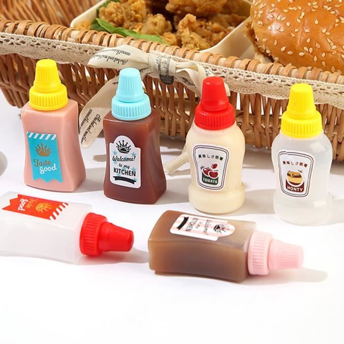Mini Bouteille Portable de Ketchup de Tomate, Petit Conteneur de