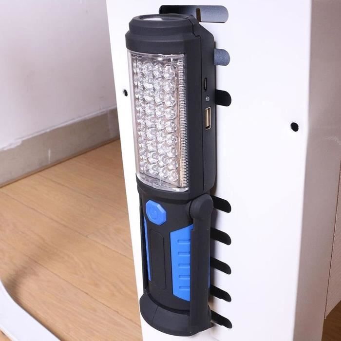 Lampe De Travail à Fonction 2 En 1, Lampe Torche De Travail à LED En  Plastique Avec Support Magnétique Pour Réparation D'équipement Rouge 
