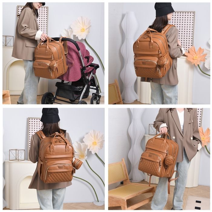 MoFut Sac à Dos à Langer avec Matelas à Langer, Grand Sac à Langer pour  Bébé, Sac à Langer Multifonctionnel, Sac à Dos D'école, Sac à Dos de Voyage