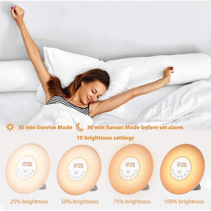 Radio-réveil Projecteur - Noir - Radio Fm, Température, Humidité