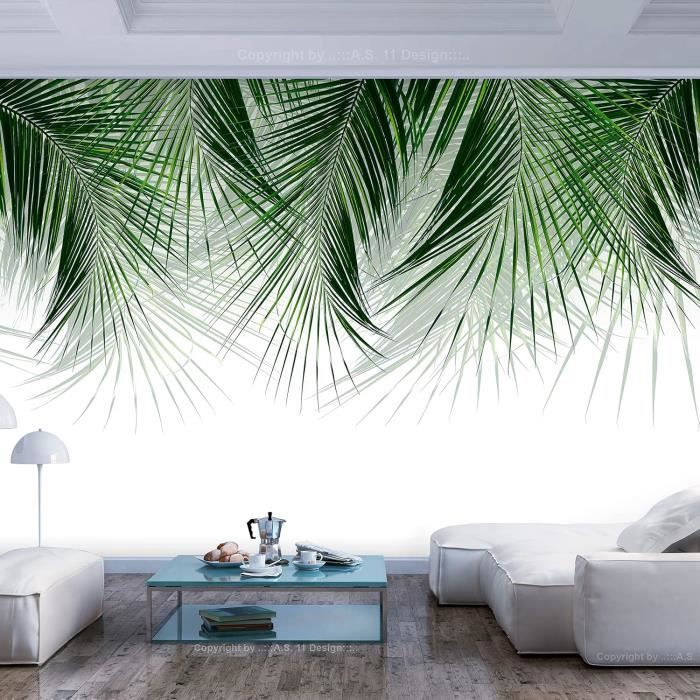 Stickers Déco Pour Porte 88x200 Cm - Motif Feuilles Palmier 3D - Autocollant PVC Amovible Pour Salon, Chambre, Cuisine - 8
