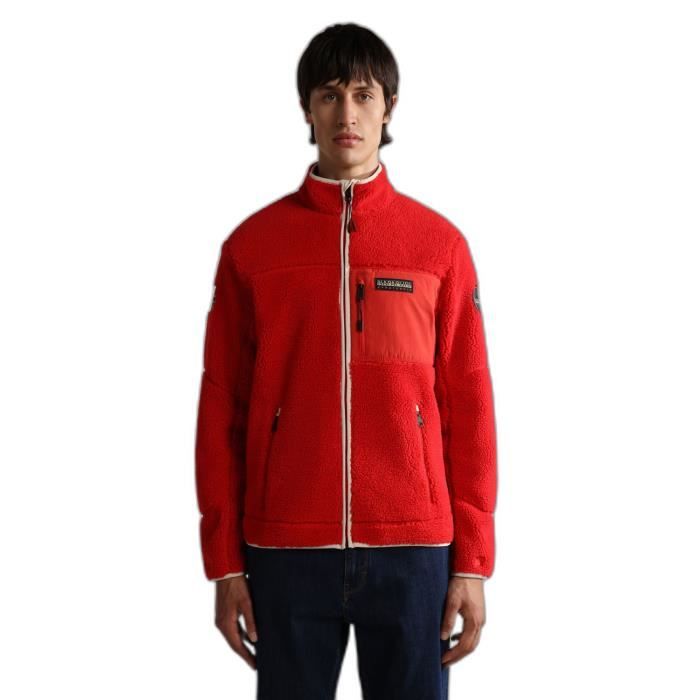 Polaire zipp e int grale Napapijri Yupik 3 rouge M randonn e homme