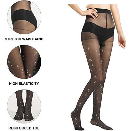 Collants Fantaisie Pour Femme, Collant Resille Femme Sexy Semi-opaque  Multi-motifs Taille Haute Infilable Collants black - Cdiscount Prêt-à-Porter