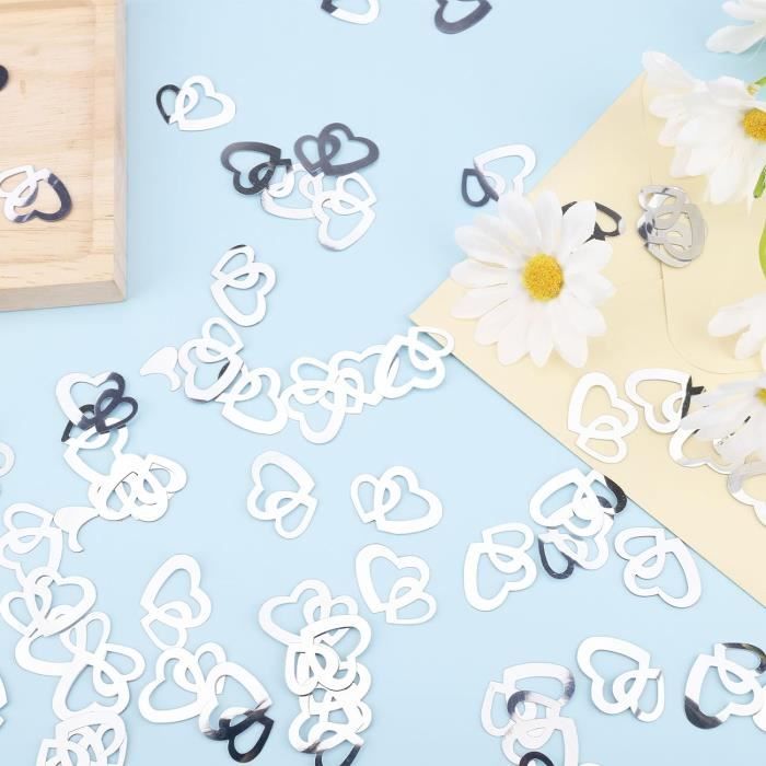 Confettis de mariage coeurs biodégradables - Pêche et rose pâle - France
