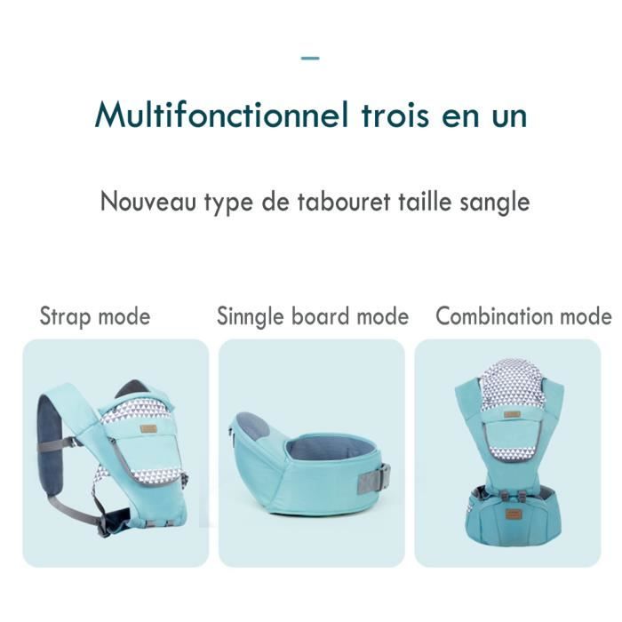 Porte-bébé Ergonomique SONARIN - Siège Hanche Réglable 3-36 Mois | 20kg Coton Respirant