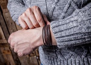 Bracelet Réglable En Cuir Marron Clair Pour Homme Ou Ado - Modèle N°2, Neuf Avec étiquettes