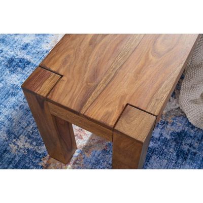 Banc De Cuisine En Bois Sheesham 120cm - Style Champêtre Et Robuste