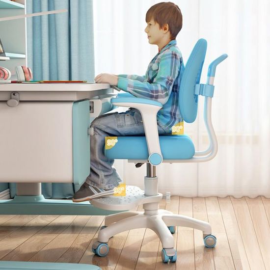 Ensemble Bureau Enfant Avec Chaise Réglable En Hauteur - Table Étude Ergonomique Avec Correcteur Posture, Bleu Table Enfant Correcteur Posture Ensemble Bureau Enfant Avec Chaise Réglable En Hauteur - Table Étude Ergonomique Avec Correcteur Posture, Bleu Table Enfant Correcteur Posture