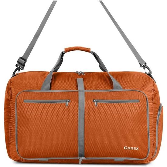 Gonex Sac de Voyage 40L Sac Pliable Sac Impermeable Pliant pour Camping Randonnee Voyage Orange