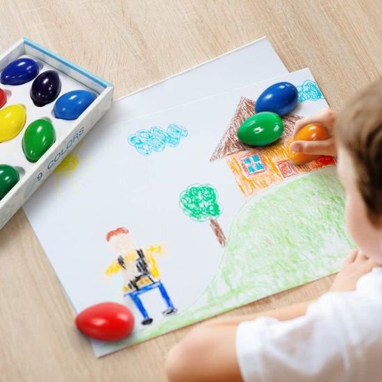 Crayons De Bebe 9 Couleurs Crayola Peinture Cire En Forme D Oeuf Surete De Lavage Et Non Toxiques Pour Tout Petits De Crayons Cdiscount Beaux Arts Et Loisirs Creatifs