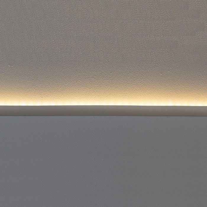 Moulure En Stuc Pour éclairage LED Indirect – 50 Mètres (42 Pièces), Gris, Pareto-Decor, Résiste à L'humidité Et Flexible