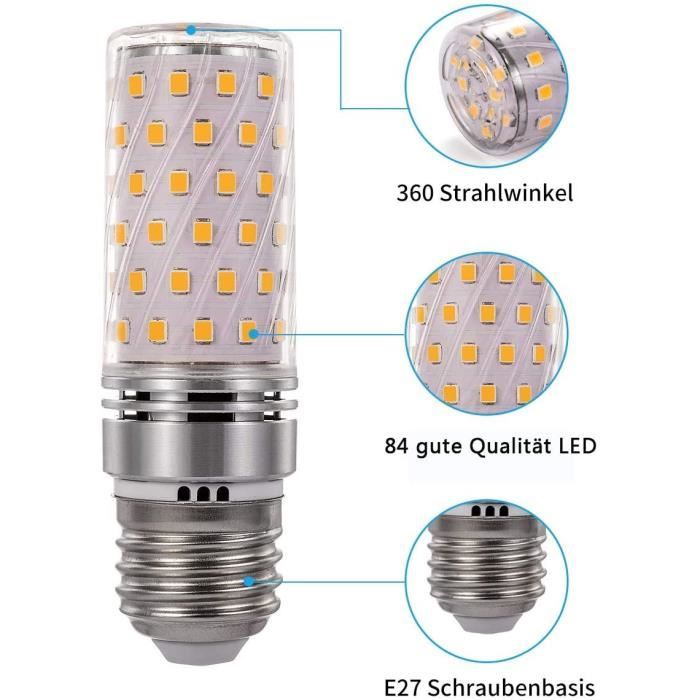 Ampoules LED E27 en Forme D'épi de Maïs Blanc Chaud 3000K,7W 1000 LM
