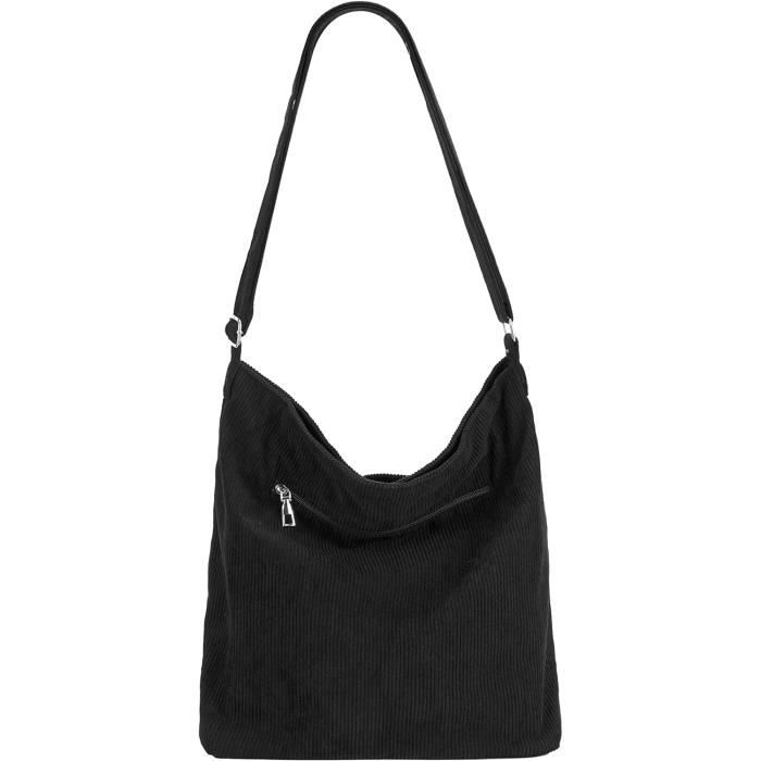 Base petite besace sans bandoulière velours côtelé large noir - Papa