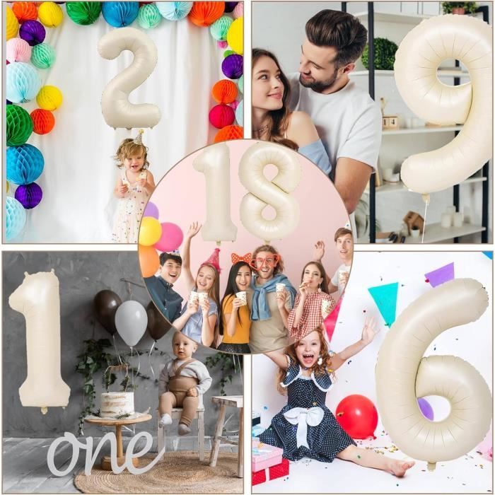 Kit Décoration Anniversaire 1 An Thème Petit Ours - 9 Ballons Marron Et Beige Pour Fête D'enfant