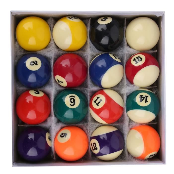 Kit Complet de Balles de Billard Professionnelles Accessoires de Table de  Billard en Résine 2,3po Sport Intérieur minifinker xy26583 - Cdiscount Jeux  - Jouets