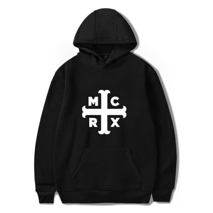 Sweat femme sweat shirt a capuche pour femmes hommes Punk Rock veste surdimensionnee manteau d automne et black E4812 Blanc Cdiscount Pret a Porter