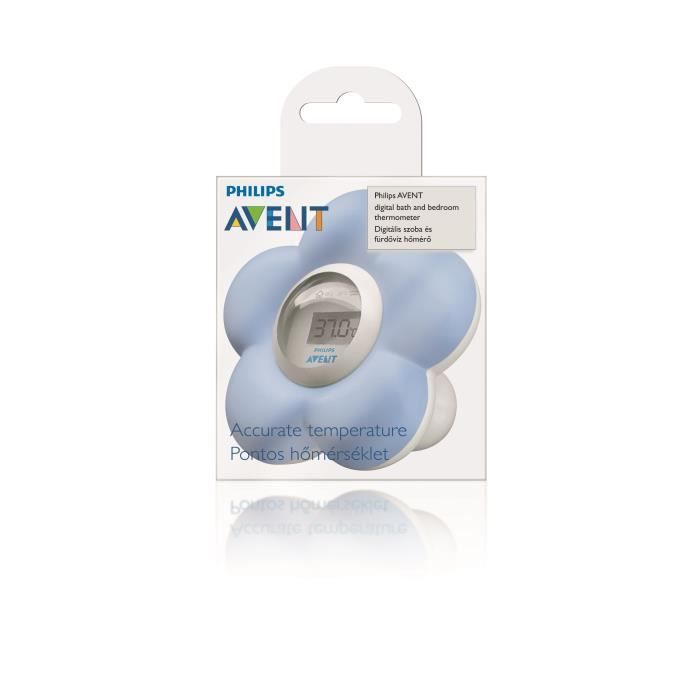 Avent sch550 20 thermometre bain et chambre pour bebe bleu