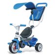 Tricycle évolutif SMOBY Baby Balade - Roues silencieuses - Bleu-4