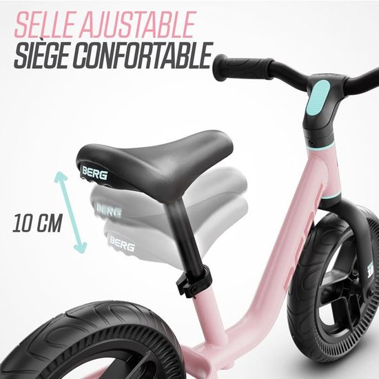 Berg MOOV – Draisienne 10 Pouces – Dès 2 Ans – Léger 2,7 Kg – Selle Et Guidon Réglables – Sans Entretien