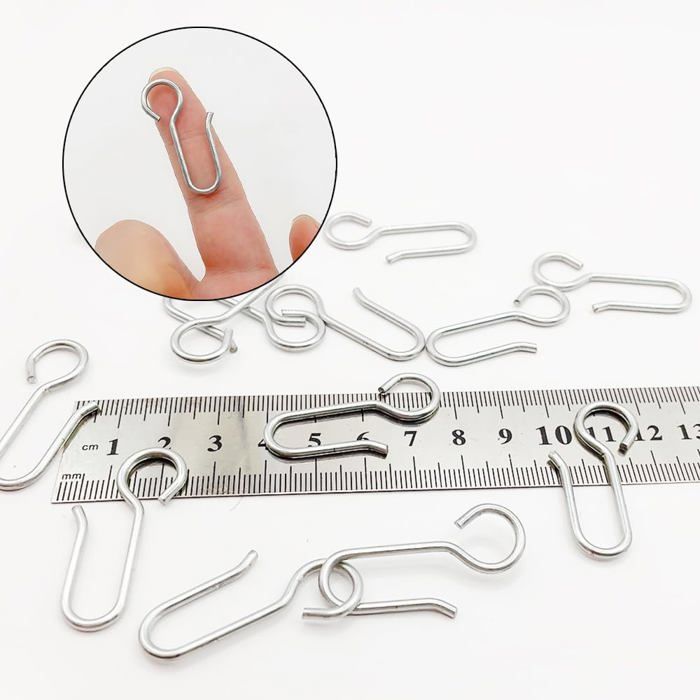 Crochets De Rideau Plastique Gris Foncé 2,8x1,2cm - 100 Pièces - Pour Rideaux Plissés Porte Et Fenêtre