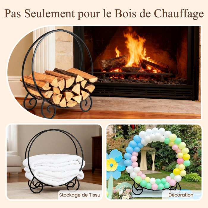 COSTWAY Range Bûche, Porte Bûche de Bois de Chauffage, Panneaux en Maille de Motifs de Cerfs, Grande Capacité 140kg, Rangement Bois Interieur pour Cheminée, Poêle, Brasero, 121 x 38 x 117 cm COSTWAY Range Bûche, Porte Bûche de Bois de Chauffage, Panneaux en Maille de Motifs de Cerfs, Grande Capacité 140kg, Rangement Bois Interieur pour Cheminée, Poêle, Brasero, 121 x 38 x 117 cm