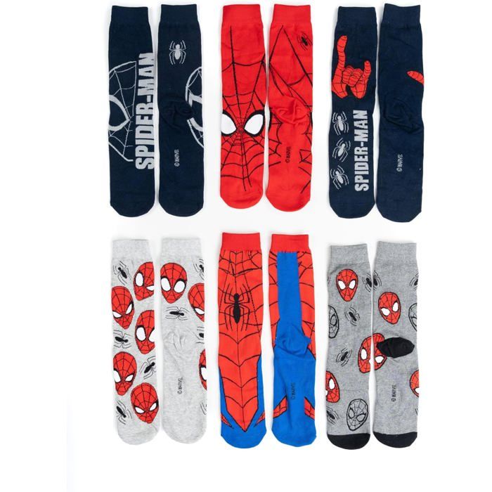 Calendrier De L'Avent Spiderman Avec 12 Paires De Chaussettes - Taille 40-45 - Cadeau Marvel Pour Fans - Chaussettes Sport Et Classiques - 5