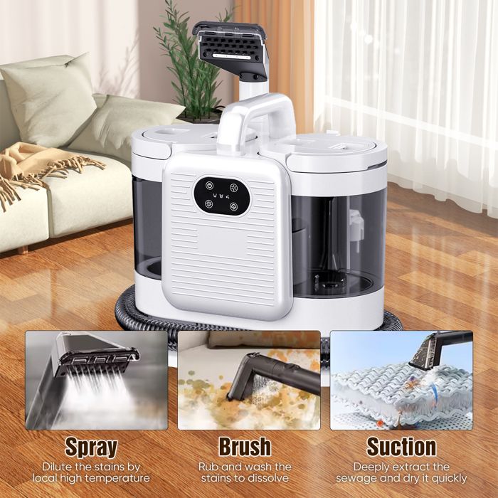 Nettoyeur Pour Tissus D’ameublement Et Tapis – 15000 Pa, 750 W, Réservoir Grand Capacité, Idéal Canapé, Voiture, Escaliers